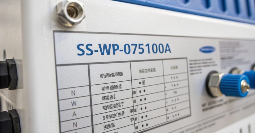  Technical Specifications of the SS-WP-075100A: